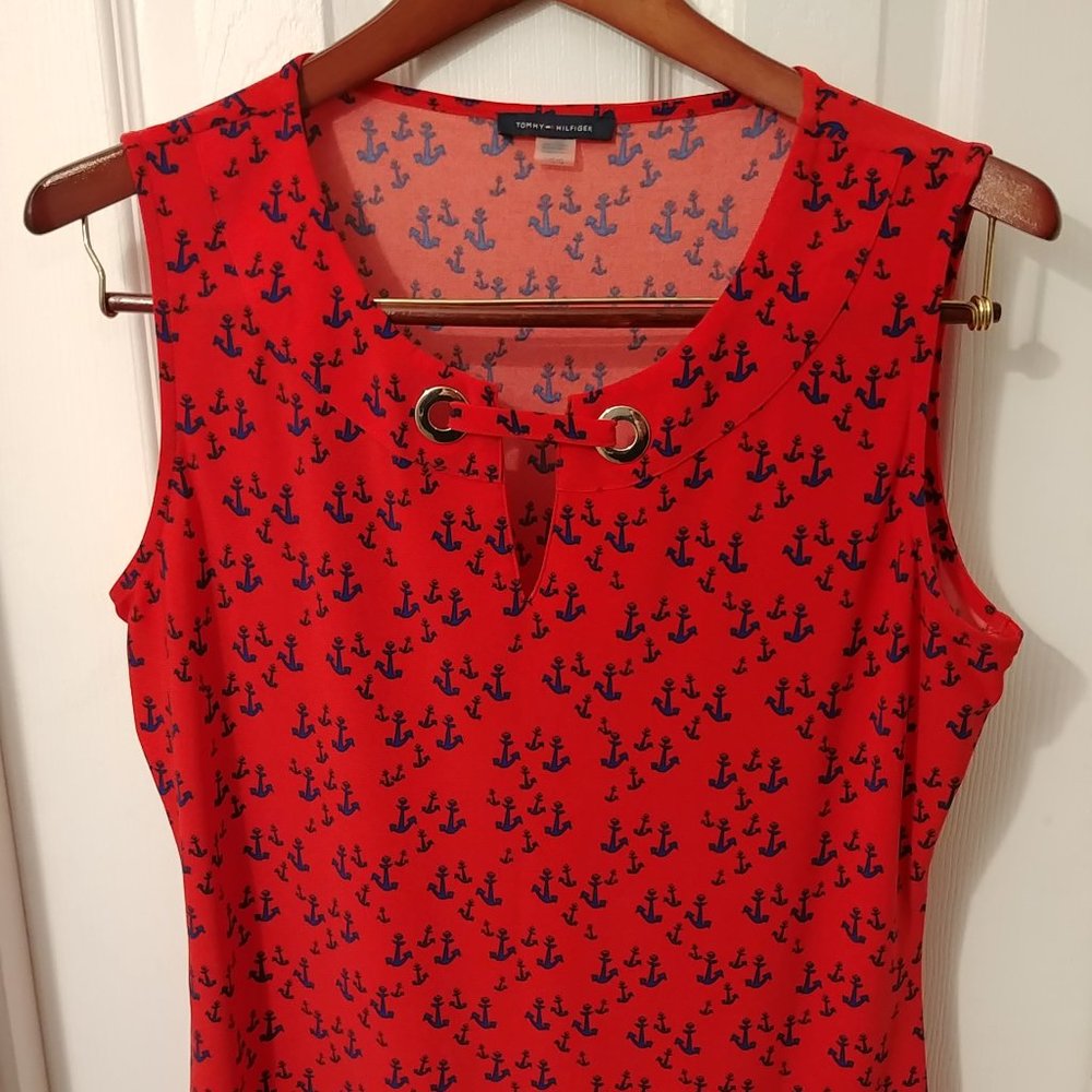 Sleeveless Anchor Dress shirt
